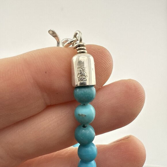 Jay King Necklace Turquoise Blue Graduated Round Sphere Sterling Silver DTR 925 - Picture 8 of 8